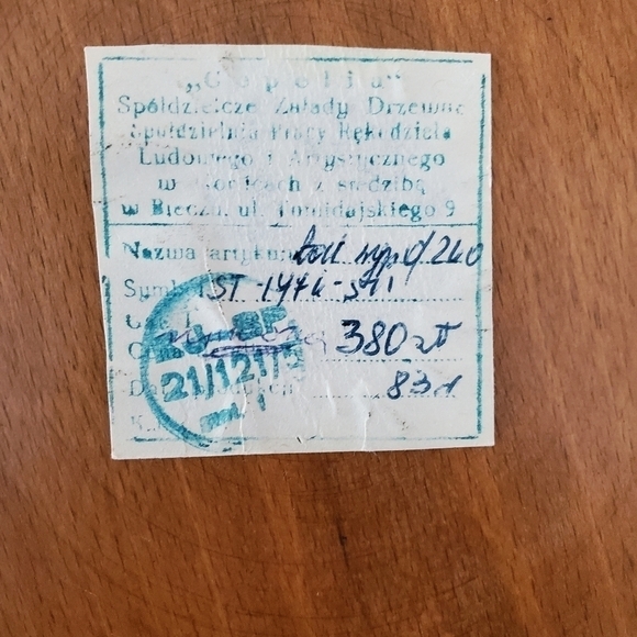 Vintage 1989 Woden Hand Painted Folk Art Ethnic Plate - Picture 4 of 4